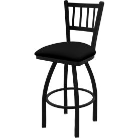 Holland Bar Stool 810 Contessa 30" Swivel Bar Stool Black Vinyl Seat Black Wrinkle Finish 