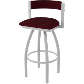 Holland Bar Stool 861 Artemis 25" Swivel Counter Stool Canter Bordeaux Seat Anodized Nickel Finish 