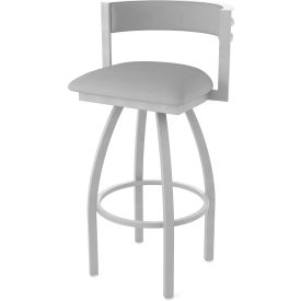 Holland Bar Stool 861 Artemis 25" Counter Stool Canter Folkstone Gray Seat Anodized Nickel Finish 