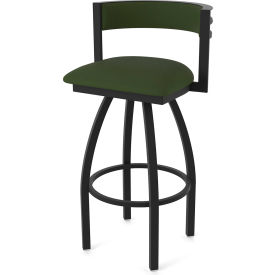 Holland Bar Stool 861 Artemis 30" Swivel Bar Stool Canter Pine Seat Black Wrinkle Finish 