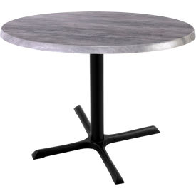 Holland Bar Stool OD211 Enduro Outdoor Table X-Base 30" Dia. x 30"H Graystone Top 