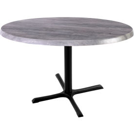 Holland Bar Stool OD211 Enduro Outdoor Table X-Base 36" Dia. x 30"H Graystone Top 