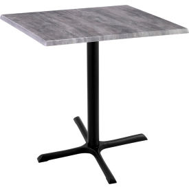 Holland Bar Stool OD211 Enduro Outdoor Table X-Base 30"W x 30"D x 36"H Graystone Top 