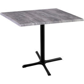 Holland Bar Stool OD211 Enduro Outdoor Table X-Base 36"W x 36"D x 36"H Graystone Top 