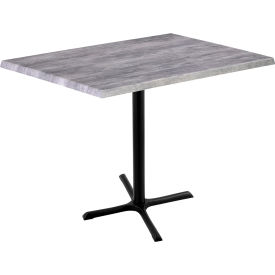 Holland Bar Stool OD211 Enduro Outdoor Table X-Base 48"W x 30"D x 42"H Graystone Top 