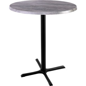 Holland Bar Stool OD211 Enduro Outdoor Table X-Base 30" Dia. x 42"H Graystone Top 