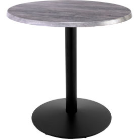 Holland Bar Stool OD214 Enduro Outdoor Table Disc Base 30" Dia. x 36"H Graystone Top 