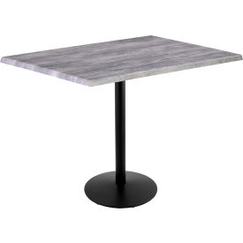 Holland Bar Stool OD214 Enduro Outdoor Table Disc Base 48"W x 30"D x 42"H Graystone Top 