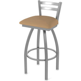 Holland Bar Stool OD411 Adeline Stainless Steel 30" Swivel Outdoor Bar Stool Breeze Champagne Seat 