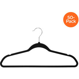Honey-Can-Do Suit Hanger - Rubber, Black - 50-Pack