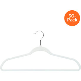 Honey-Can-Do Suit Hanger - Rubber, White - 30-Pack