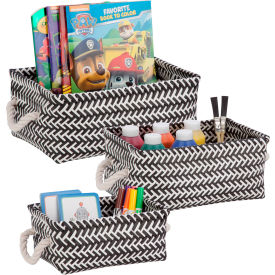 Honey-Can-Do® Zig Zag Set of Three Baskets - Black