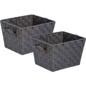 Honey-Can-Do® 2-Pack Woven Bins - Charcoal