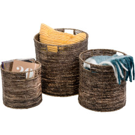 Honey-Can-Do® 3-Piece Maize Geo Baskets - Brown