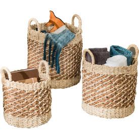 Honey-Can-Do® 3-Piece Tea Stained Woven Baskets - Natural