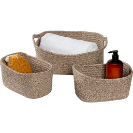 Honey-Can-Do® 3-Piece Nested Oval Cotton Cording Baskets - Sand