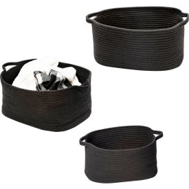 Honey-Can-Do 3-Piece Cotton Coil Baskets - Black