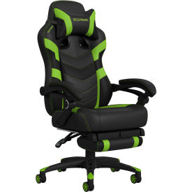 110 Pro Ergonomic Gaming Chair with Footrest, Green view 2