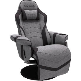 RESPAWN 900 Gaming Recliner Chair with Footrest, Gray Fabric view 2