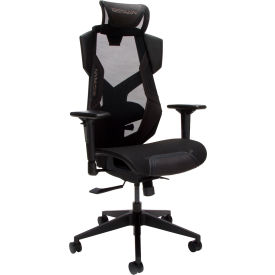 FLEXX Mesh Gaming Chair with Lumbar Support, Adjustable Headrest, Black view 2