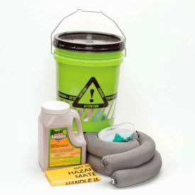 HD Sales Group, Inc AB-4oil HD Sales AB-4oil Oil Only Spill Kit, 5 Gallon Tri-Lingual Bucket, Absorbent Powder, Socks image.