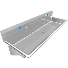 BSM Inc. ADA SS Sink 2 Station Body Only Wall Mount 60""L x 20""W x 6""D Sink