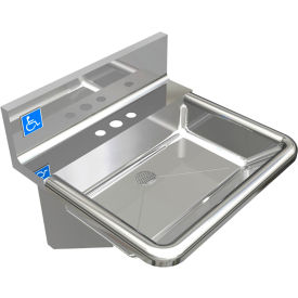 BSM Inc. ADA SS Hand Sink 1 Station Body Only Wall Mount 18-3/4""L x 17""W x 5""D Sink