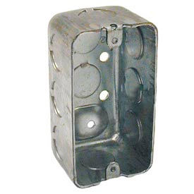 Hubbell Electrical Products 660 Hubbell 660 Handy Box 4"X2", 1-7/8" Deep, 1/2" End Knockouts, Drawn image.
