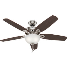 52" Builder Deluxe Ceiling Fan with Light - Brushed Nickel view 2