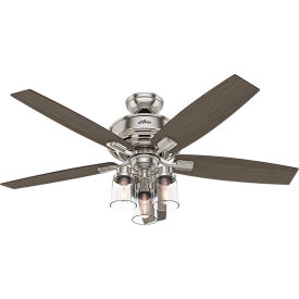 52" Bennett Ceiling Fan with Light and Handheld Remote - Brushed Nickel view 2