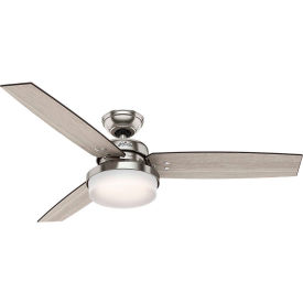 52" Sentinel Ceiling Fan with Light and Handheld Remote - Brushed Nickel view 2