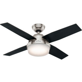 44" Dempsey Ceiling Fan with Light and Handheld Remote - Brushed Nickel view 2