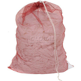 H.G. Maybeck Company H-540DS-V-RD Mesh Bag W/ Drawstring Closure, Red, 30x40, Heavy Weight image.
