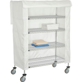 H.G. Maybeck Company CO1836WH Nylon Cover, 36"W x 18"D x 63"H, Hook & Loop Fastener, White image.