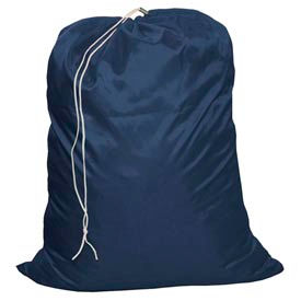 H.G. Maybeck Company P-4040NL-V-BL 25" Drawcord Laundry Bag, Nylon, Blue, Straight Bottom image.