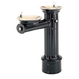 Haws Corporation 3511 Haws® Outdoor Pedestal Drinking Fountain, Cast Aluminium, Black image.