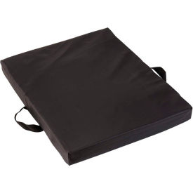HEALTHSMART 513-7644-0200 DMI® Reversible Gel Foam Seat Cushion with Nylon Cover, 16" x 20" x 2", Black image.