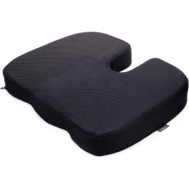 HEALTHSMART 513-7958-0200 DMI® Premium Memory Foam Coccyx Seat Cushion, Black image.