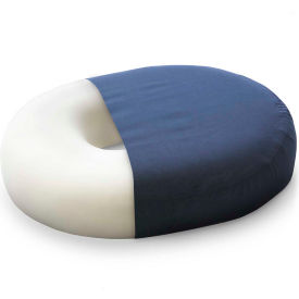 HealthSmart 513-8014-2400 DMI® Contoured Foam Ring Donut Seat Cushion, 14" x 12-1/2" x 3", Navy image.