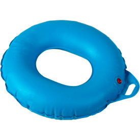 HealthSmart 513-8019-0000 DMI® Inflatable Ring Donut Seat Cushion, 16" Diameter, Blue image.