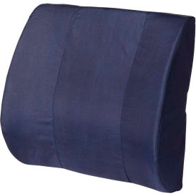HealthSmart 555-7921-2400 DMI® Memory Foam Lumbar Cushion with Strap, Navy image.