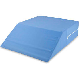 HEALTHSMART 555-8071-0122 DMI Bed Wedge Ortho Pillow, 24" x 20" x 6", Blue image.