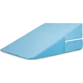 HEALTHSMART 802-8027-0100 DMI® Orthopedic Foam Bed Wedge Pillow, 10" x 24" x 24", Blue image.
