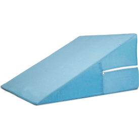 HEALTHSMART 802-8028-0100 DMI® Orthopedic Foam Bed Wedge Pillow, 12" x 24" x 24", Blue image.