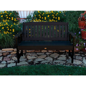 Highwood USA AD-BENW2-BKE Highwood® Lehigh 4 Outdoor Bench, Black image.