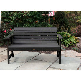Highwood USA AD-BENW4-BKE Highwood® Weatherly 4 Outdoor Bench, Black image.
