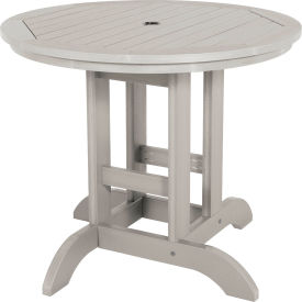 Highwood® 36" Round Outdoor Dining Table Harbor Gray 