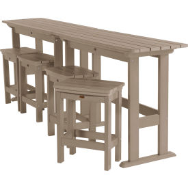 Highwood® Lehigh 6 Piece Counter Height Balcony Set Woodland Brown 
