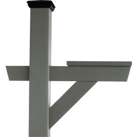 Hazleton In-Ground Mailbox Post, Coastal Teak view 2