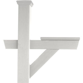 Hazleton In-Ground Mailbox Post, White view 2